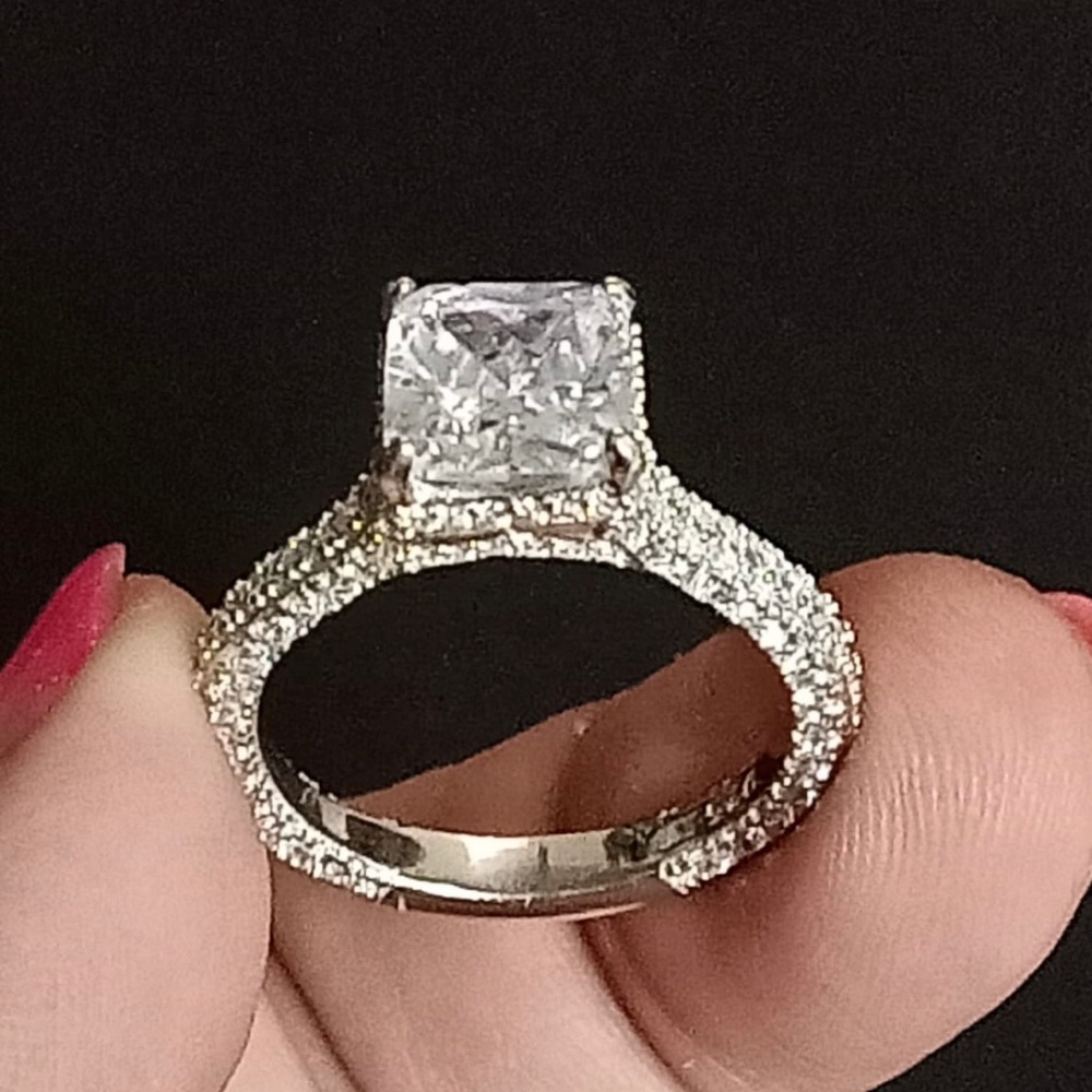 Engagement Ring Sterling Silver - image 5